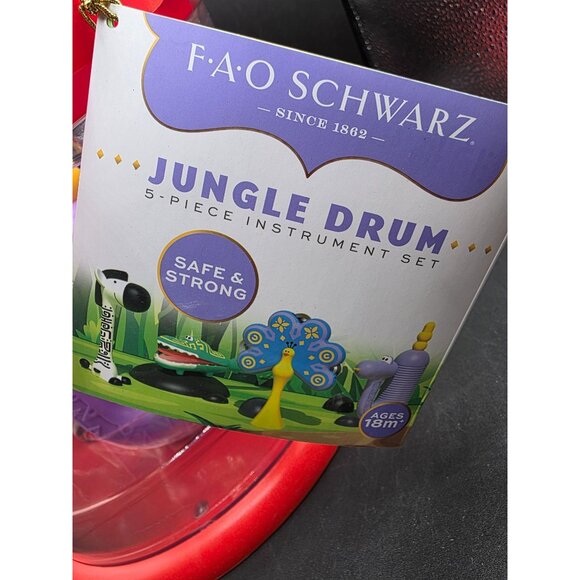 F.A.O. Schwarz Jungle Drum 5-Piece Instrument Set For Ages 18M+ - Picture 3 of 10